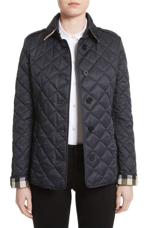 black burberry quilted jacket|burberry quilted jacket nordstrom.